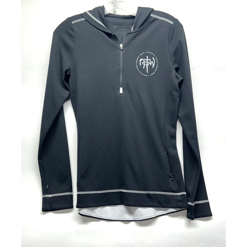Not of This World Women's Medium Black 1/2 Zip Polyester Athletic Pullover (F1)